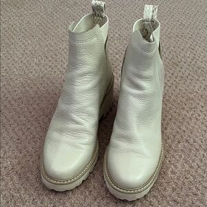 Dolce Vita Off-White Ankle Booties